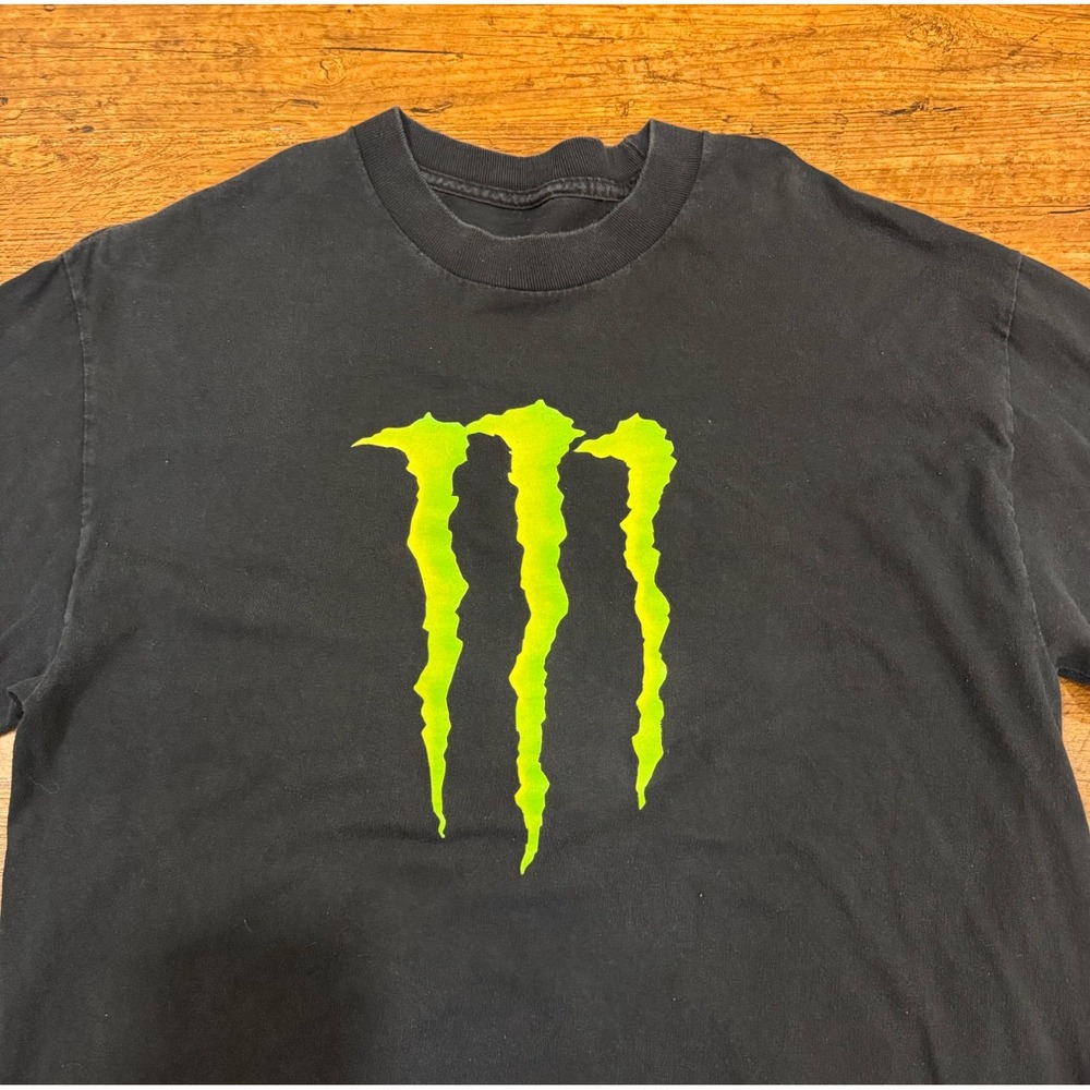 Vintage Monster Energy Black Ricky Carmichael Logo Long Sleeve T Shirt Men's M/L